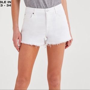 7 for All Mankind White Jean Cutoff Shorts sz 27